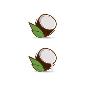 Coconut logo Vector icon design illustration Stock Illustration