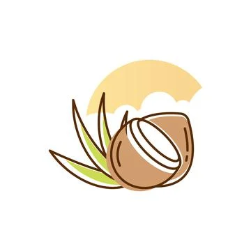 Coconut logo Vector icon design illustration 스톡 일러스트