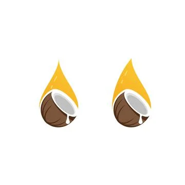Coconut logo Vector icon design illustration 스톡 일러스트