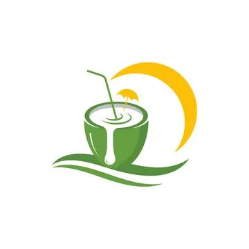 Coconut logo Vector icon design illustration 스톡 일러스트