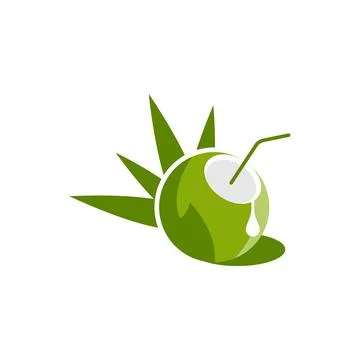 Coconut logo Vector icon design illustration 스톡 일러스트