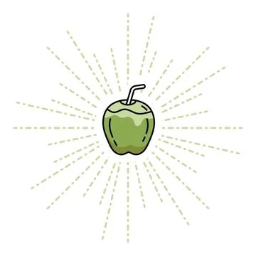 Coconut logo Vector icon design illustration Stock Illustration