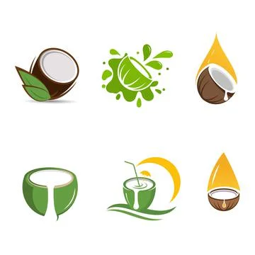 Coconut logo Vector icon design illustration Stock Illustration