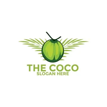 Coconut logo vector template, Creative Coconut logo design concepts, Icon s.. Stock Illustration