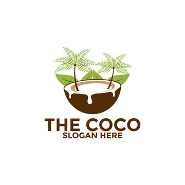Coconut logo vector template, Creative Coconut logo design concepts, Icon s.. Illustrazione stock