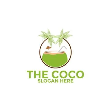 Coconut logo vector template, Creative Coconut logo design concepts, Icon s.. Stock Illustration