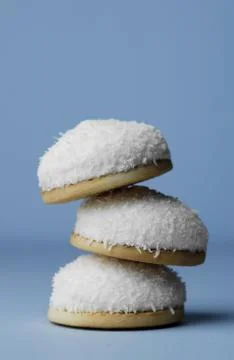 Coconut marshamallow biscuits Stock Photos