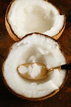 Coconut meat Stock Photos