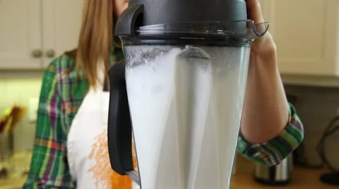 Coconut Milk in a blender Stock-Footage 60238489