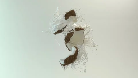 Coconut milk Stock Footage 131383795