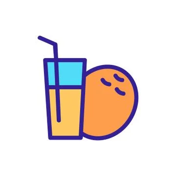 Coconut milk icon vector. Isolated contour symbol illustration 스톡 일러스트