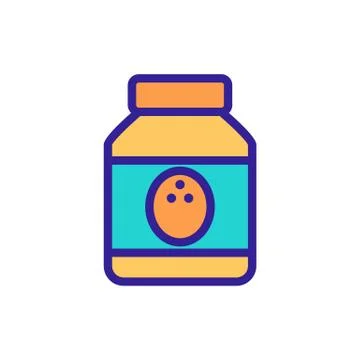 Coconut milk icon vector. Isolated contour symbol illustration 스톡 일러스트