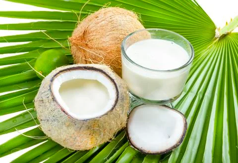 Coconut milk. Stock Photos