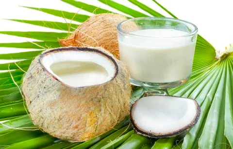 Coconut milk. Stock Photos