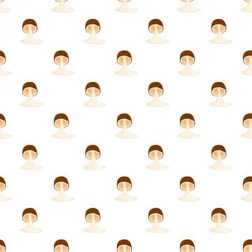Coconut milk pouring seamless pattern on white background 스톡 일러스트