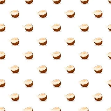 Coconut milk splash pattern on white background Illustrazione stock