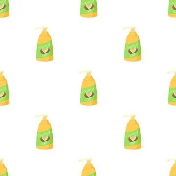 Coconut oil pattern seamless vector Stock Illustration