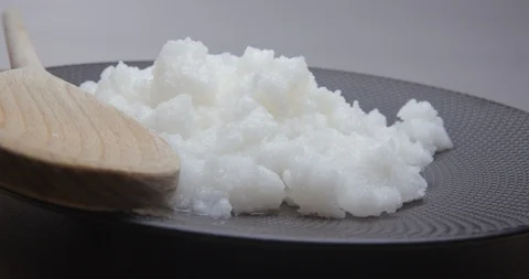 Coconut oil rotating studio close-up Stock Footage 101469592