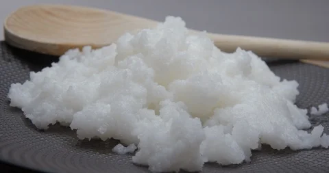 Coconut oil rotating studio close-up Stockbeeldmateriaal 101469673