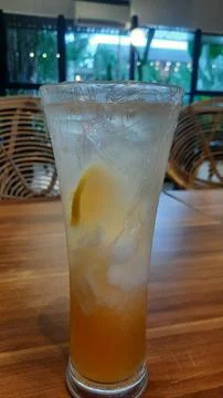 Coconut orange drink Stock Photos