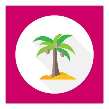 Coconut palm icon 스톡 일러스트