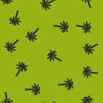 Coconut palm tree vector seamless pattern Illustrazione stock