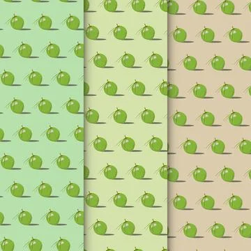Coconut Pattern Collection Stock Illustration