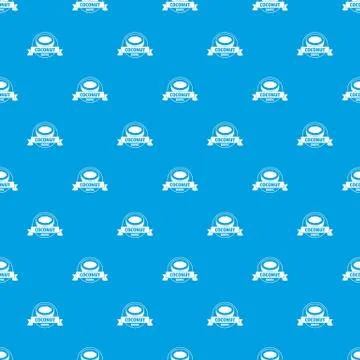 Coconut pattern seamless blue Stock Illustration