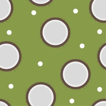 Coconut pattern seamless in flat style for any design Stockillustratie