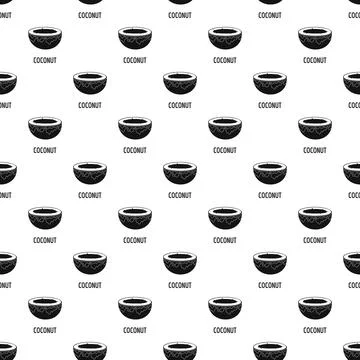 Coconut pattern seamless Illustrazione stock