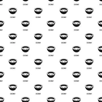 Coconut pattern seamless vector Illustrazione stock