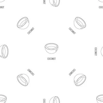 Coconut pattern seamless vector Illustrazione stock