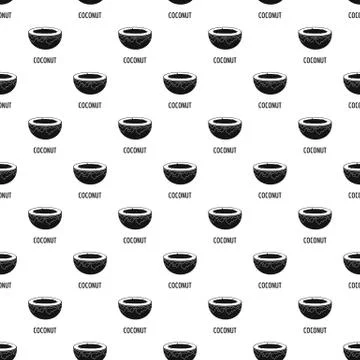 Coconut pattern seamless vector Stock Illustration