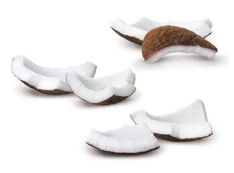 Coconut pieces Stock Photos