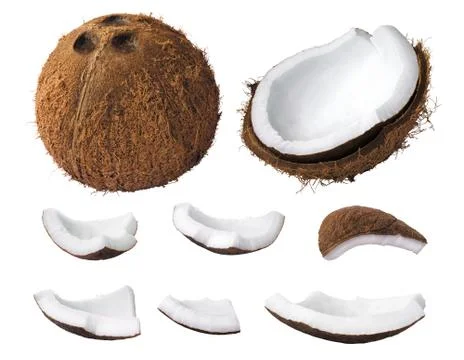 Coconut pieces Stock-Fotos