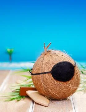 Coconut pirate Stock Photos