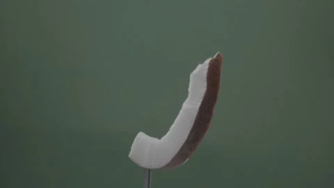 Coconut rotating with loop on green scre... | Stock Video | Pond5