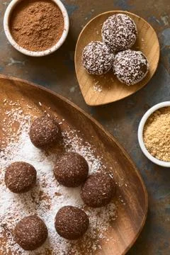 Coconut Rum Balls Stock Photos