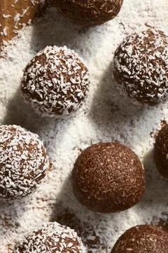 Coconut Rum Balls Stock Photos