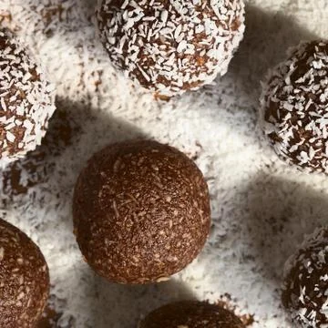Coconut Rum Balls Stock Photos