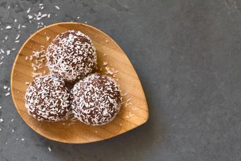 Coconut Rum Balls Stock Photos