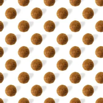 Coconut Seamless pattern. Tropical abstract background with isolated Coconut on Foto stock
