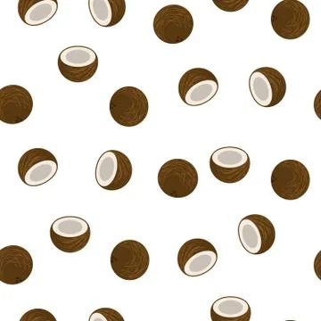 Coconut seamless vector pattern イラスト素材