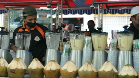 Coconut Shake Batu Berendam Stock Footage 169036767