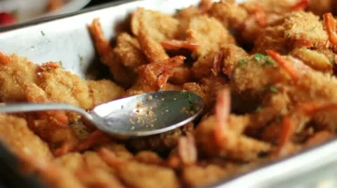 Coconut Shrimp Stock Footage 12592798