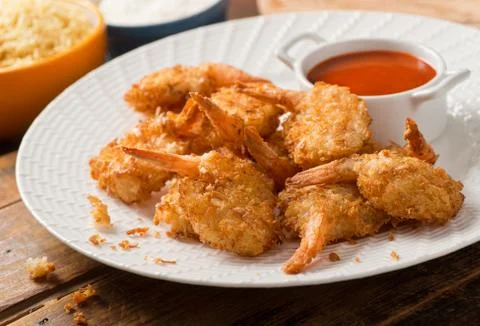 Coconut shrimp Stock Photos