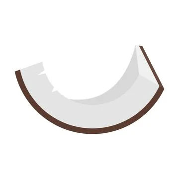 Coconut slice icon flat isolated vector Illustrazione stock