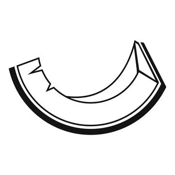 Coconut slice icon, simple style Illustrazione stock