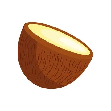 Coconut slice illustration Illustrazione stock