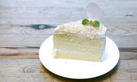 Coconut Sponge cake Stock Photos